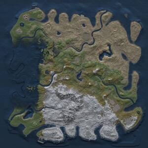 Thumbnail Rust Map: Procedural Map, Size: 5000, Seed: 1187942, 17 Monuments