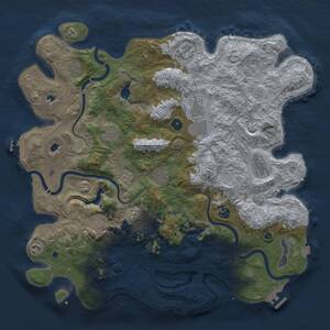 Thumbnail Rust Map: Procedural Map, Size: 4500, Seed: 62086981, 16 Monuments