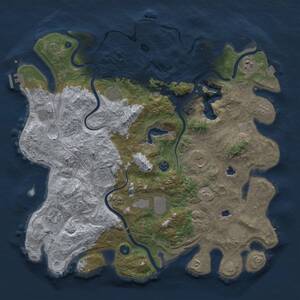 Thumbnail Rust Map: Procedural Map, Size: 4500, Seed: 206027427, 16 Monuments