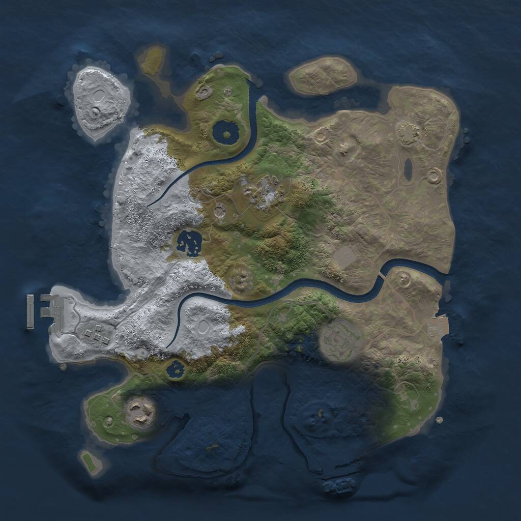 Rust Map: Procedural Map, Size: 3000, Seed: 4951602, 10 Monuments