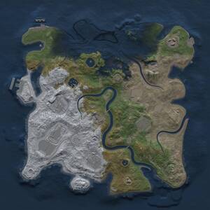 Thumbnail Rust Map: Procedural Map, Size: 3500, Seed: 1950195, 14 Monuments