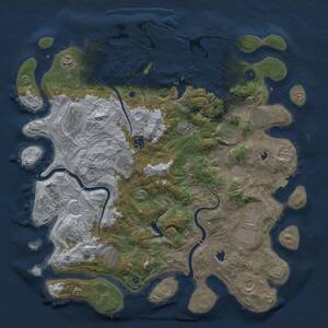 Thumbnail Rust Map: Procedural Map, Size: 4500, Seed: 275, 15 Monuments