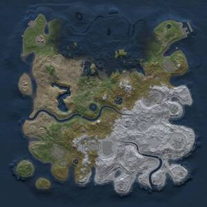 Thumbnail Rust Map: Procedural Map, Size: 4000, Seed: 1164870334, 15 Monuments
