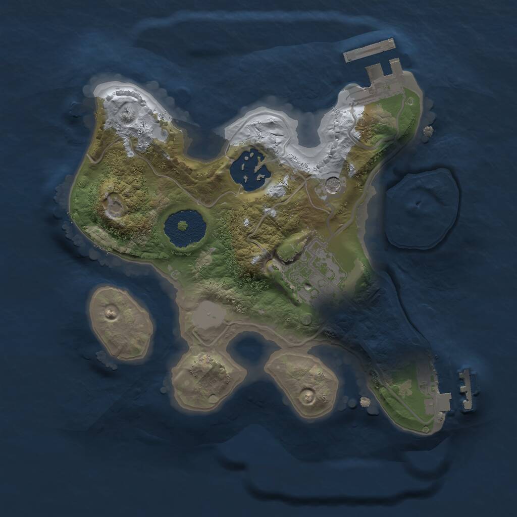 Rust Map: Procedural Map, Size: 2000, Seed: 13285, 6 Monuments