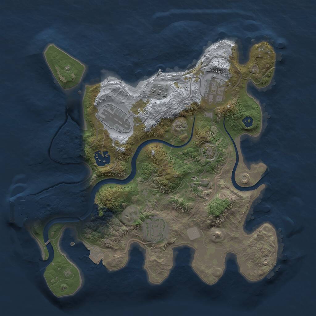Rust Map: Procedural Map, Size: 2951, Seed: 449000, 9 Monuments