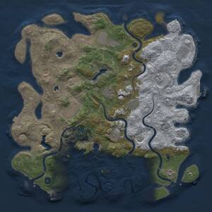 Thumbnail Rust Map: Procedural Map, Size: 4500, Seed: 1470915061, 17 Monuments