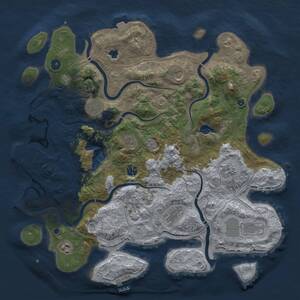 Thumbnail Rust Map: Procedural Map, Size: 4250, Seed: 1848476246, 15 Monuments