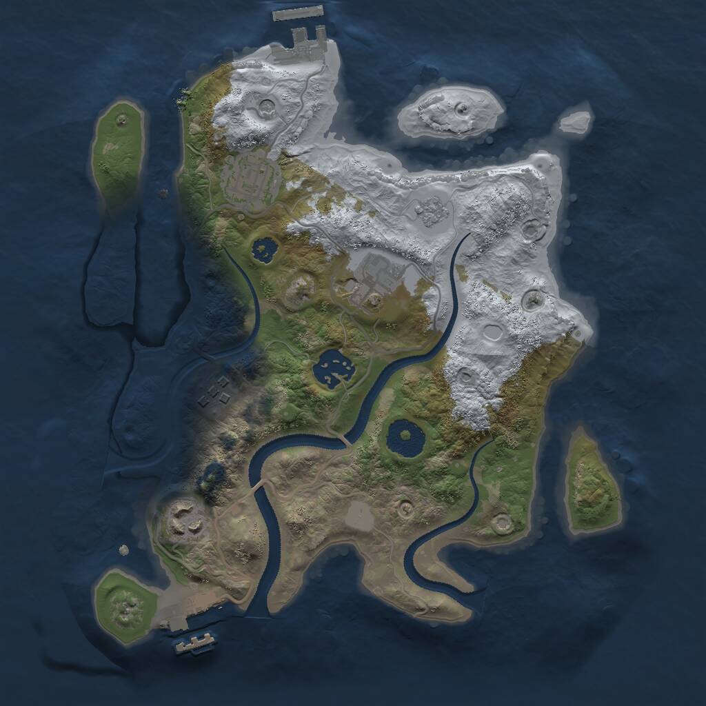 Rust Map: Procedural Map, Size: 2800, Seed: 1195898318, 10 Monuments