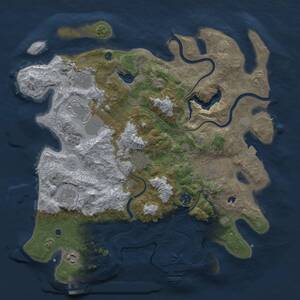 Thumbnail Rust Map: Procedural Map, Size: 4000, Seed: 965876, 14 Monuments