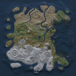 Thumbnail Rust Map: Procedural Map, Size: 3750, Seed: 230060040, 17 Monuments