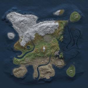 Thumbnail Rust Map: Procedural Map, Size: 2800, Seed: 1023202881, 6 Monuments