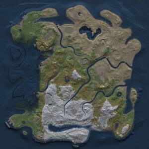 Thumbnail Rust Map: Procedural Map, Size: 4450, Seed: 1632174590, 16 Monuments