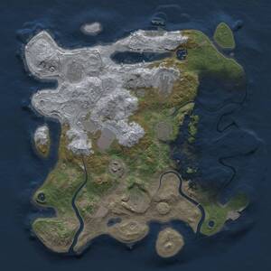 Thumbnail Rust Map: Procedural Map, Size: 3500, Seed: 842066285, 14 Monuments