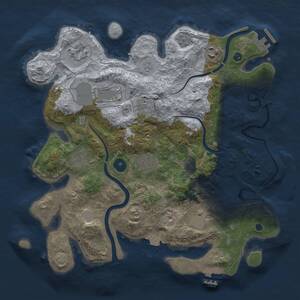 Thumbnail Rust Map: Procedural Map, Size: 3500, Seed: 2027909363, 14 Monuments