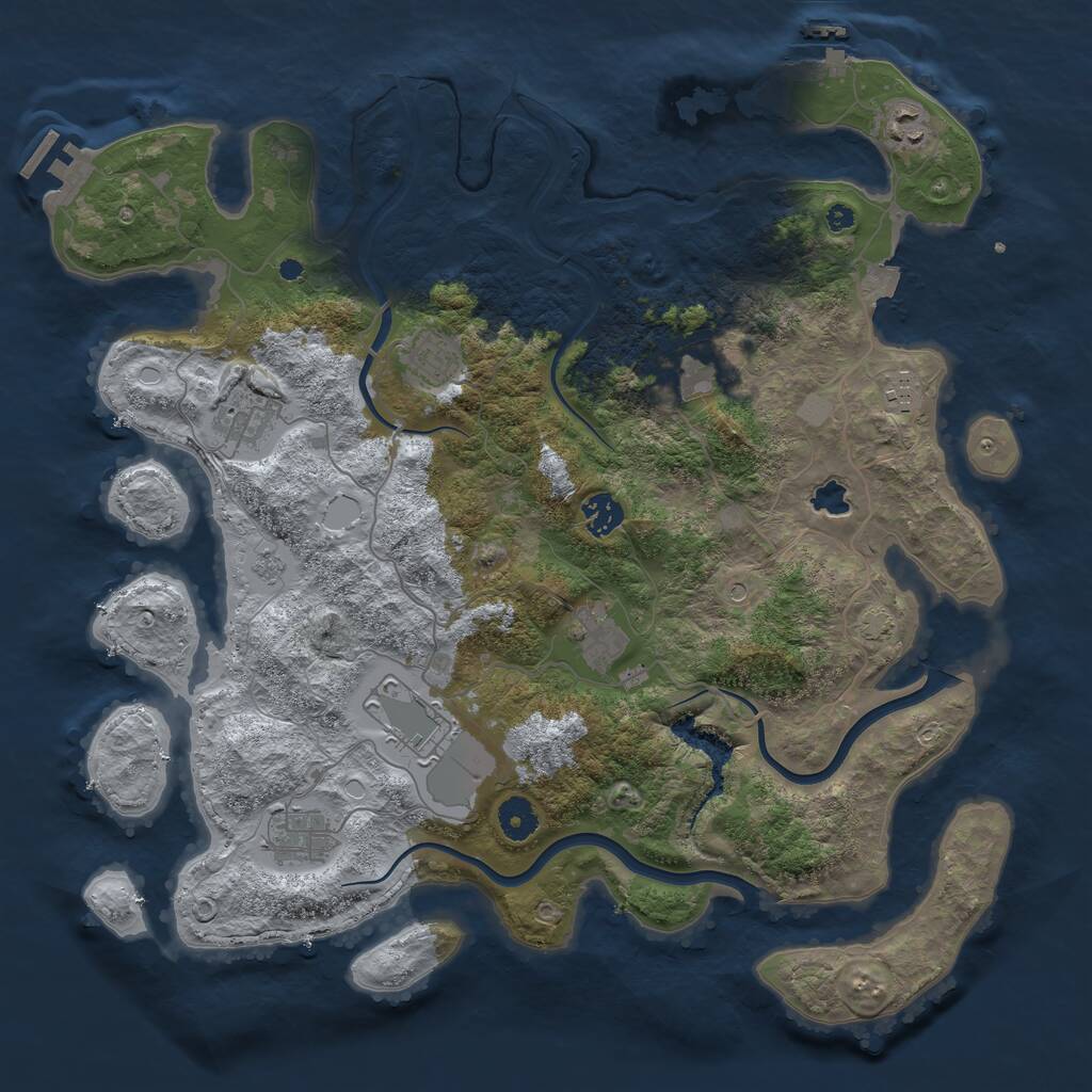 Rust Map: Procedural Map, Size: 4000, Seed: 136631031, 15 Monuments