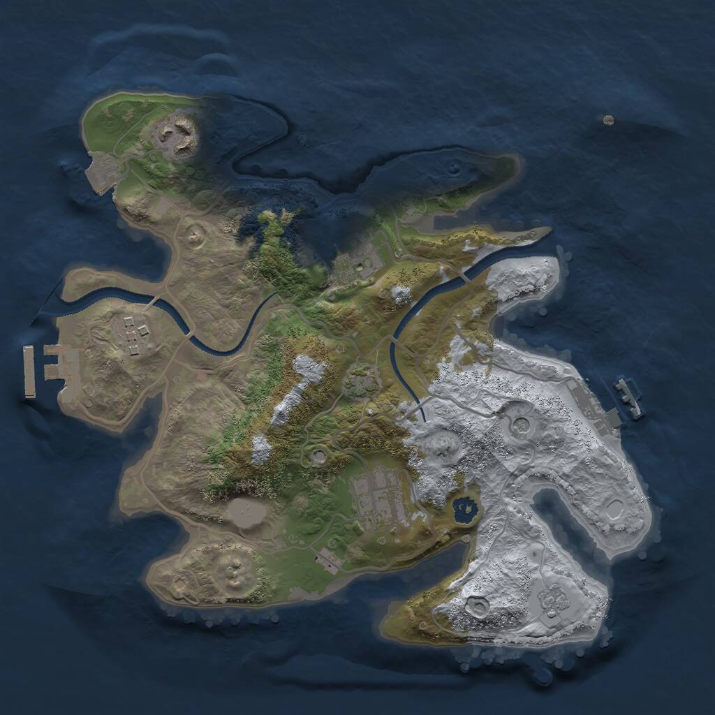 Rust Map: Procedural Map, Size: 2750, Seed: 165191592, 10 Monuments