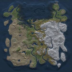 Thumbnail Rust Map: Procedural Map, Size: 4500, Seed: 199921622, 16 Monuments