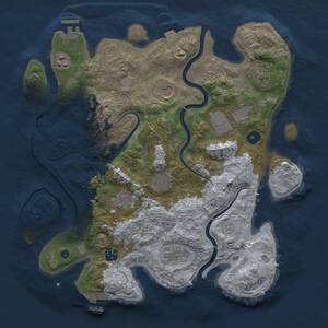 Thumbnail Rust Map: Procedural Map, Size: 3700, Seed: 47422, 15 Monuments