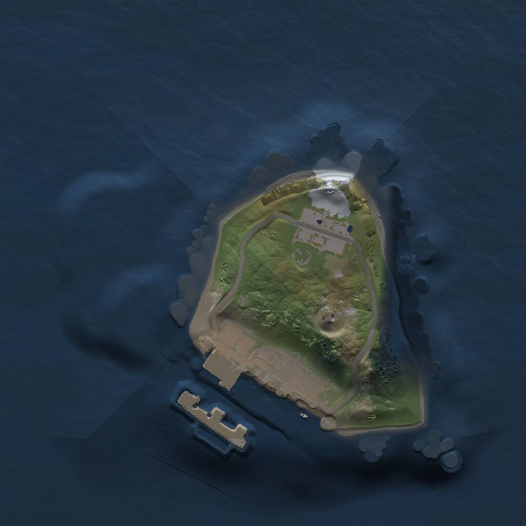 Rust Map: Procedural Map, Size: 1000, Seed: 1572419395, 2 Monuments