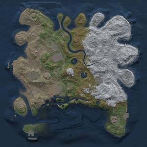 Thumbnail Rust Map: Procedural Map, Size: 3500, Seed: 1883528198, 15 Monuments