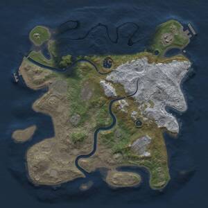 Thumbnail Rust Map: Procedural Map, Size: 3420, Seed: 1337, 12 Monuments