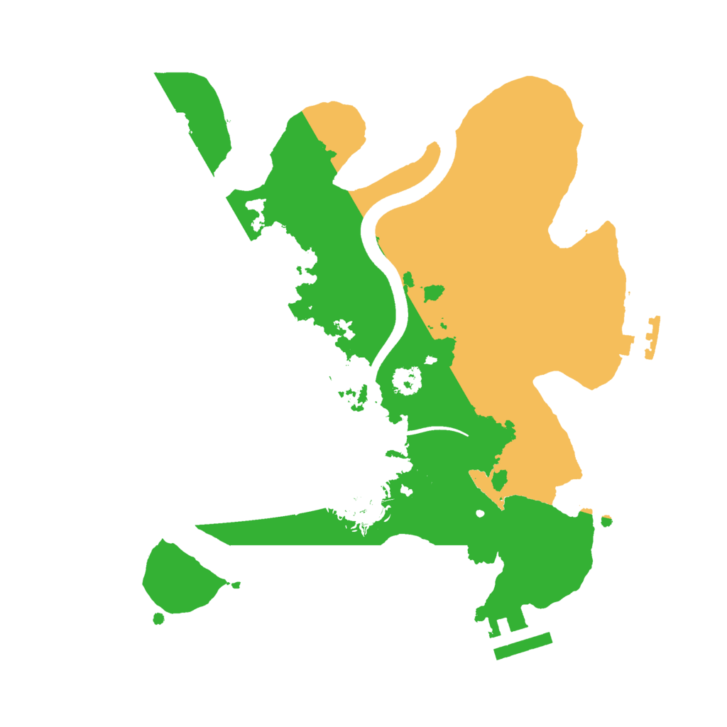 Biome Rust Map: Procedural Map, Size: 2500, Seed: 67421