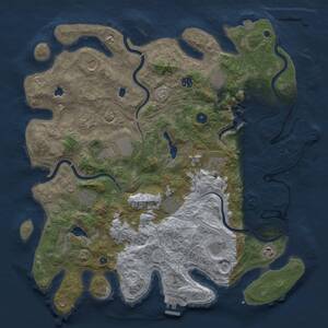 Thumbnail Rust Map: Procedural Map, Size: 4500, Seed: 1897269068, 17 Monuments