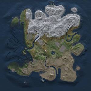 Thumbnail Rust Map: Procedural Map, Size: 3500, Seed: 670629641, 15 Monuments