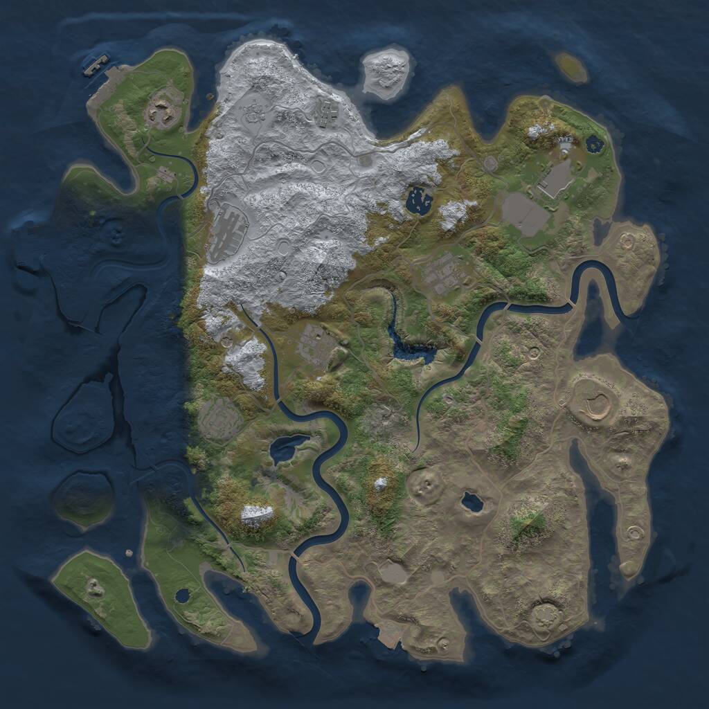 Rust Map: Procedural Map, Size: 4000, Seed: 562368289, 15 Monuments