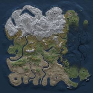 Thumbnail Rust Map: Procedural Map, Size: 4500, Seed: 113322676, 17 Monuments