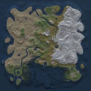 Thumbnail Rust Map: Procedural Map, Size: 4500, Seed: 611162574, 17 Monuments