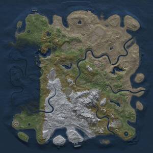 Thumbnail Rust Map: Procedural Map, Size: 5000, Seed: 1654224562, 17 Monuments