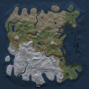 Thumbnail Rust Map: Procedural Map, Size: 4500, Seed: 87931412, 17 Monuments