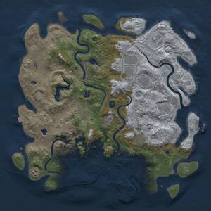 Thumbnail Rust Map: Procedural Map, Size: 4500, Seed: 2051708139, 16 Monuments