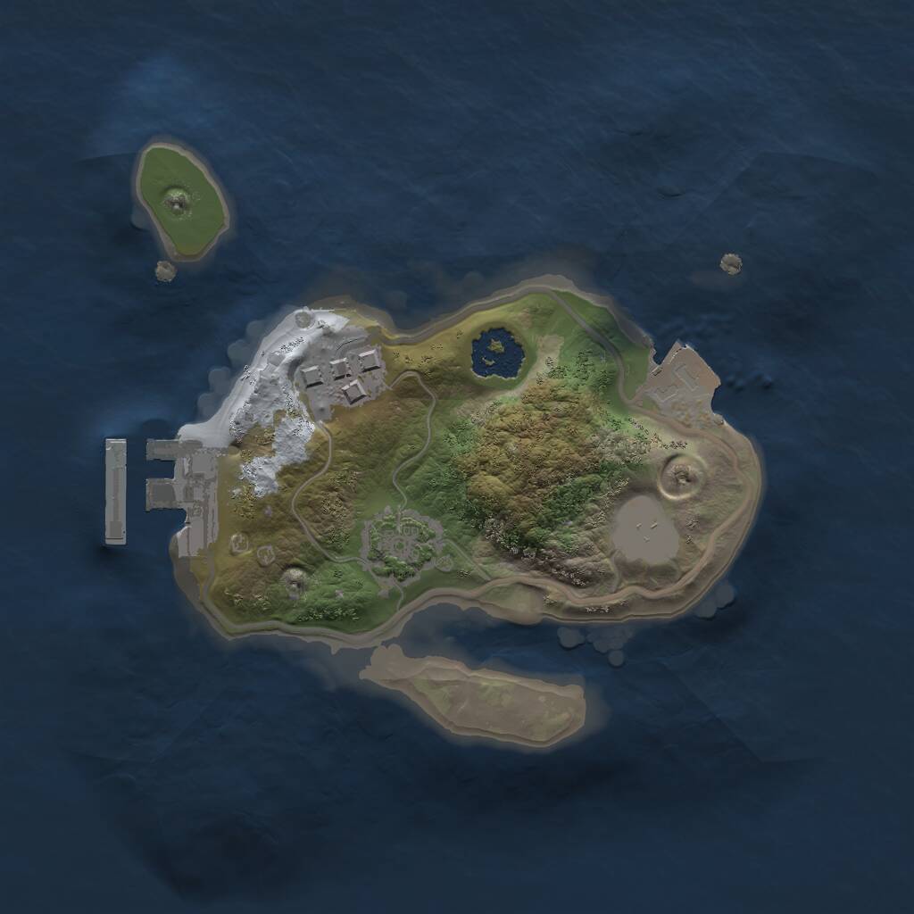 Rust Map: Procedural Map, Size: 1750, Seed: 1585344216, 4 Monuments
