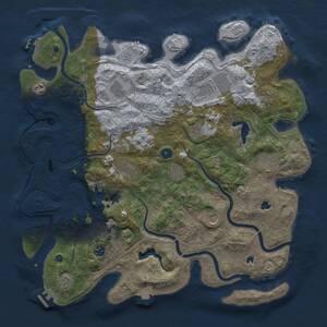 Thumbnail Rust Map: Procedural Map, Size: 4500, Seed: 861793603, 17 Monuments