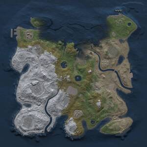 Thumbnail Rust Map: Procedural Map, Size: 3500, Seed: 1811834554, 16 Monuments