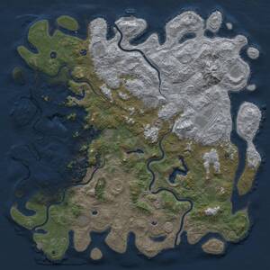Thumbnail Rust Map: Procedural Map, Size: 6000, Seed: 987654, 17 Monuments