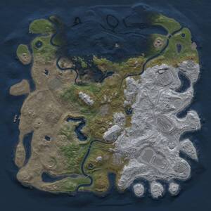 Thumbnail Rust Map: Procedural Map, Size: 4500, Seed: 720312, 16 Monuments