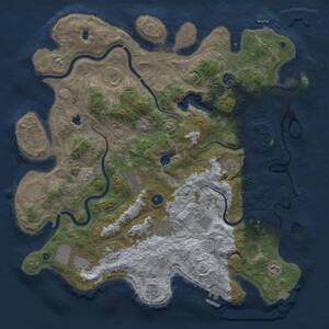 Thumbnail Rust Map: Procedural Map, Size: 4500, Seed: 19951028, 17 Monuments