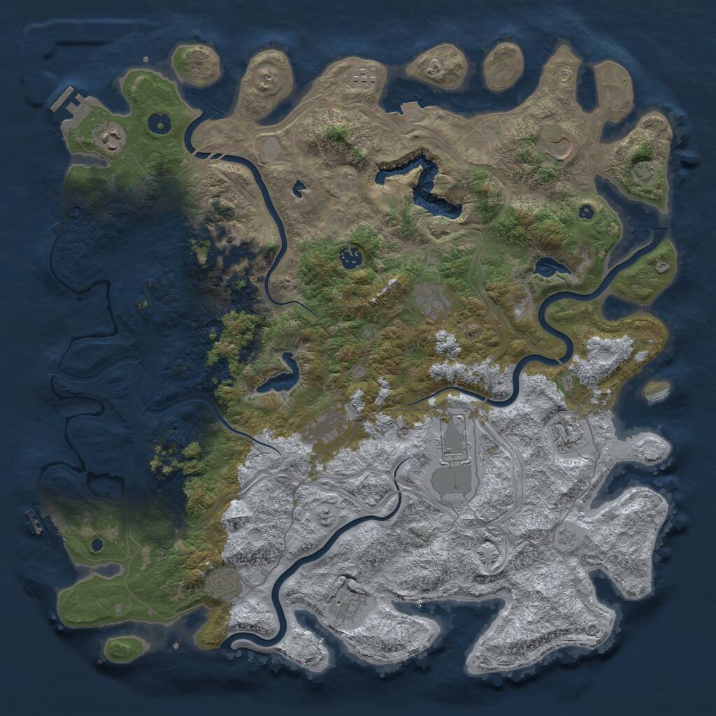 Rust Map: Procedural Map, Size: 4750, Seed: 1052026, 17 Monuments