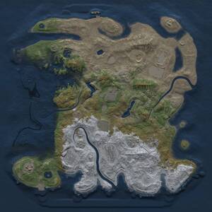 Thumbnail Rust Map: Procedural Map, Size: 4000, Seed: 7210698, 16 Monuments