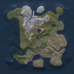 Thumbnail Rust Map: Procedural Map, Size: 3000, Seed: 1194163663, 12 Monuments