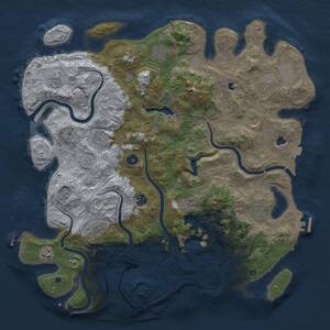 Thumbnail Rust Map: Procedural Map, Size: 4500, Seed: 4951602, 17 Monuments