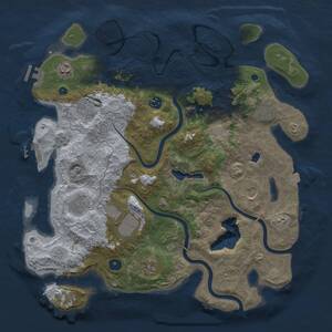 Thumbnail Rust Map: Procedural Map, Size: 4000, Seed: 1382392576, 15 Monuments