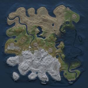 Thumbnail Rust Map: Procedural Map, Size: 4000, Seed: 1717609630, 16 Monuments