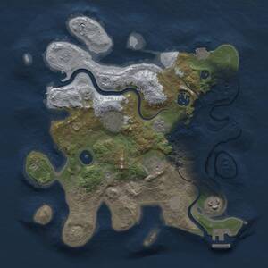 Thumbnail Rust Map: Procedural Map, Size: 3000, Seed: 963726343, 10 Monuments