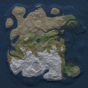Thumbnail Rust Map: Procedural Map, Size: 3500, Seed: 848527630, 13 Monuments