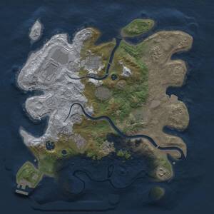 Thumbnail Rust Map: Procedural Map, Size: 3500, Seed: 1051720847, 14 Monuments