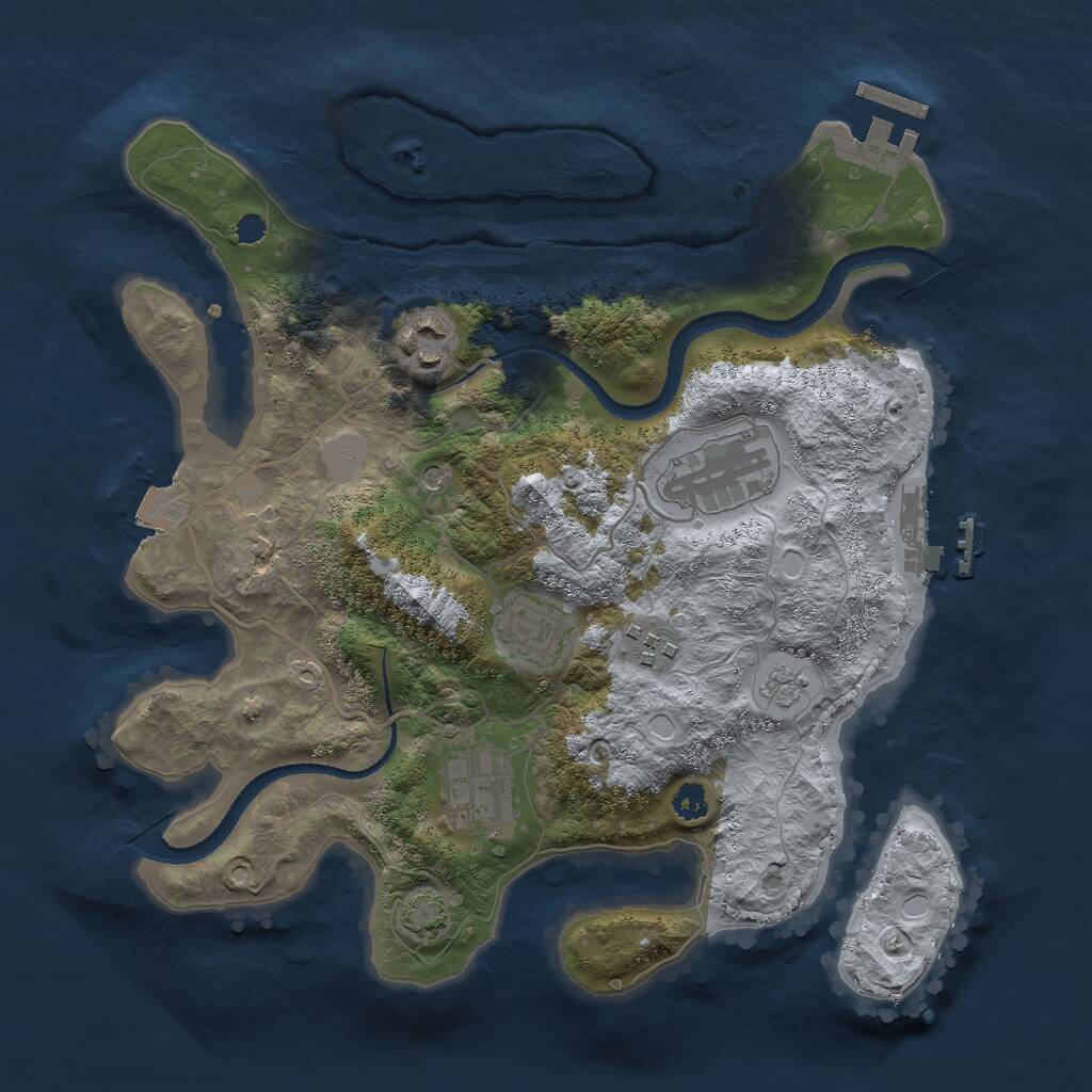 Rust Map: Procedural Map, Size: 3000, Seed: 1636941676, 11 Monuments